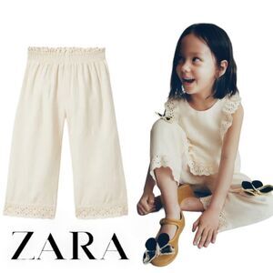 Zara Cream Kids Casual Bottoms